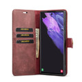 Red DG.Ming Luxury Leather Wallet with Magnetic Case Cover For Galaxy S22 Ultra - 4