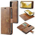 Brown Galaxy S23 DG.Ming Wallet Removable Magnetic Case with Card Slots - 1