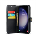 Black Galaxy S23 FE DG.Ming 2 in 1 Leather Wallet Removable Magnetic Case - 4