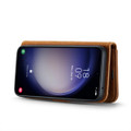 Brown DG.Ming 2 in 1 Leather Wallet Removable Magnetic Case For Galaxy S23 FE - 5