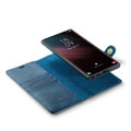 Blue DG.Ming Textured 3 Card 1 Cash Wallet Magnetic Case For Galaxy S23 Ultra - 5