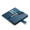 Blue DG.Ming Textured 3 Card 1 Cash Wallet Magnetic Case For Galaxy S23 Ultra - 6