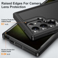 For Samsung Galaxy S24 Ultra - Military Grade Defender Case - Black - 4