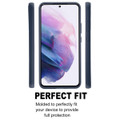 Dark Blue Samsung Galaxy S22+ 5G Matte Finish Scratch-Resistant Goospery Soft Feeling Case - 3