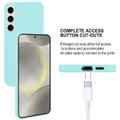 Mint Green Samsung Galaxy S24+ 5G Smooth Texture TPU Case - Genuine Goospery Product - 5