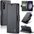 Black Galaxy S24 CaseMe Slim Luxury 3 Card Slot Wallet Case - 1