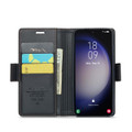 Black Galaxy S24 CaseMe Slim Luxury 3 Card Slot Wallet Case - 4