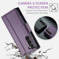 Purple Galaxy S24 CaseMe Butterfly Buckle RFID Anti-theft Case - 6