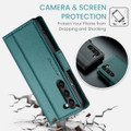 Turquoise CaseMe Slim Luxury 3 Card Slot Wallet Case For Galaxy S24 - 6