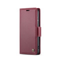 Wine Galaxy S24 CaseMe Butterfly Buckle RFID Anti-theft Case - 2