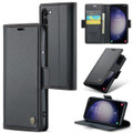 Black Galaxy S24+ Plus CaseMe Slim Luxury 3 Card Slot Wallet Case - 1