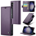 Purple CaseMe Soft Matte Anti-Theft Wallet Case For Galaxy S24+ Plus - 1