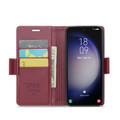 Wine CaseMe Butterfly Buckle RFID Anti-theft Case For Galaxy S24+ Plus - 4