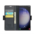 Black Galaxy S24 Ultra Genuine CaseMe Compact Magnetic Wallet Case - 4