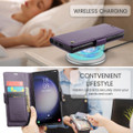 Purple Galaxy S24 Ultra Genuine CaseMe Compact Magnetic Wallet Case - 7