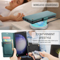 Turquoise Genuine CaseMe Compact Magnetic Wallet Case For Galaxy S24 Ultra - 7