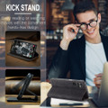 Black Galaxy A25 5G CaseMe Slim Magnetic Classy Wallet Case - 5