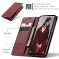 Wine Galaxy A35 5G CaseMe Compact Flip Magnetic Wallet Case - 4