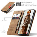 Brown CaseMe Slim Soft Wallet Case Cover For Galaxy A55 5G - 4