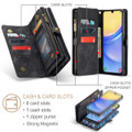 Black Galaxy A15 5G Multi-Functional Wallet Detachable Magnetic Case - 7