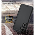 Black Galaxy S24+ Plus Tradies Heavy Duty Military Defender Case - 6