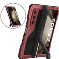 Vibrant Red Galaxy Z Fold5 Metal Case | Rugged Military Grade Protection, Full Body Armor - 2
