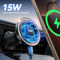 JOYROOM JR‑ZS502 15W Magnetic Wireless Car Charger Holder – Black, Air Vent & Dashboard Compatible - 10