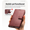 Wine Galaxy S25 Mercury Mansoor 9 Card Slot Wallet Case  - 5