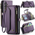 Purple Luxury Wallet Case with Card Slots & RFID Block For Galaxy S24 - 1