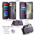 Purple Luxury Wallet Case with Card Slots & RFID Block For Galaxy S24 - 3