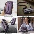 Purple Luxury Wallet Case with Card Slots & RFID Block For Galaxy S24 - 7