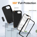 Black iPhone 16e / 17e Rugged Military Grade Heavy Duty Defender Case - 4