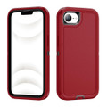 Red iPhone 16e / 17e Military Grade Shockproof Rugged Defender Case - 1