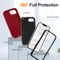 Red iPhone 16e / 17e Military Grade Shockproof Rugged Defender Case - 3