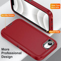 Red iPhone 16e / 17e Military Grade Shockproof Rugged Defender Case - 6