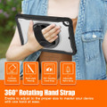360-degree rotating hand grip on rugged iPad Air 9.7 inch case for secure handling 360-degree rotating hand grip on rugged iPad Air 9.7 inch case for secure handling