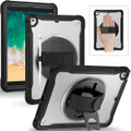 Kickstand and strap setup on iPad 9.7 heavy duty case – perfect for hands-free viewing Kickstand and strap setup on iPad 9.7 heavy duty case – perfect for hands-free viewing