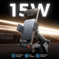 JOYROOM JR-ZS241S 15 W Fast Wireless Car Charger Holder – Dashboard / Vent Mount, Black - 4