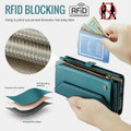Turquoise Galaxy S25 Edge Zippered Crossbody Wallet Case with RFID Block - 4
