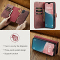 Red iPhone 17 DG.Ming 2 in 1 Leather Wallet Removable Magnetic Case - 4