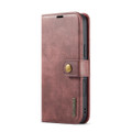 Red iPhone 17 DG.Ming 2 in 1 Leather Wallet Removable Magnetic Case - 5