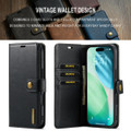 Black iPhone 17 Air DG.Ming Multi Card Wallet Detachable Magnetic Case - 5