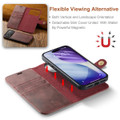 Red iPhone 17 Pro Max DG.Ming Magnetic 2-in-1 Shockproof Leather Wallet Case - 4