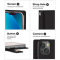 Black Magsafe Mercury Mansoor Diary Flip Wallet Case For iPhone 13 - 4