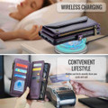 Purple CaseMe C36 Wallet Phone Case with Zipper Storage For Google Pixel 7a - 5