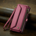 Wine Google Pixel 7a CaseMe C36 Wallet Phone Case with Zipper Storage - 2