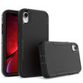 Black Compact Military Armour Case Tough Rugged Design for iPhone XR - 1
