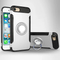 Silver Shock Proof 360 Degree Ring Stand Case for iPhone 7 / 8