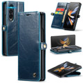 Blue Galaxy Z Fold4 Leather Business Wallet Card Slot Case - 1 Blue Galaxy Z Fold4 Leather Business Wallet Card Slot Case - 1