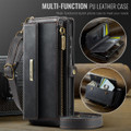 Black CaseMe C39 RFID Blocking Zipper Wallet Case for Galaxy A17 5G - 5